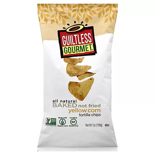 guiltless gourmet, yellow corn tortilla chips