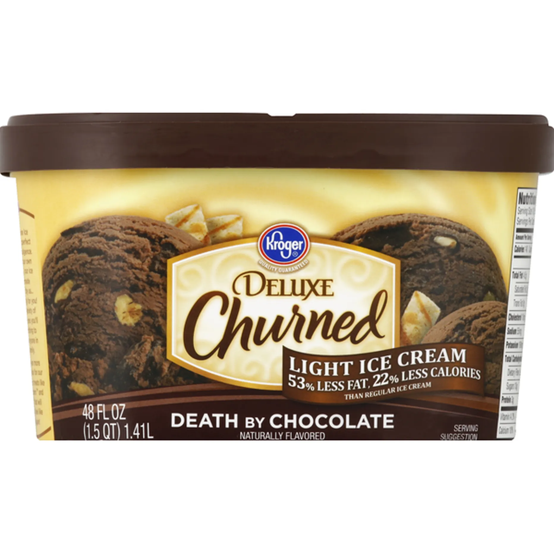 kroger, deluxe churned light ice cream, death by chocolate, death by chocolate