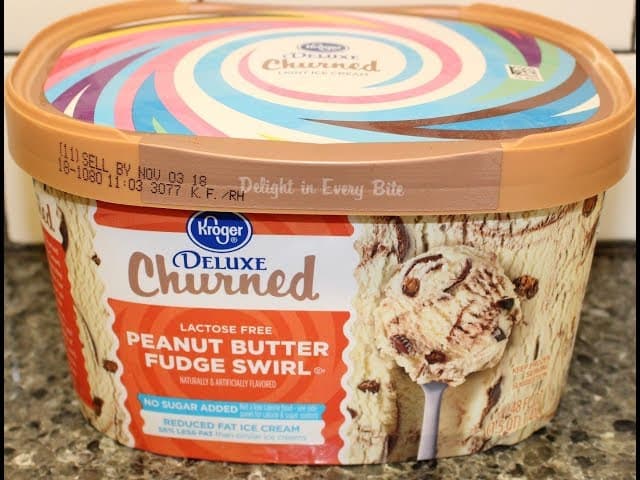 peanut butter fudge swirl deluxe churned reduced fat ice cream, peanut butter fudge swirl