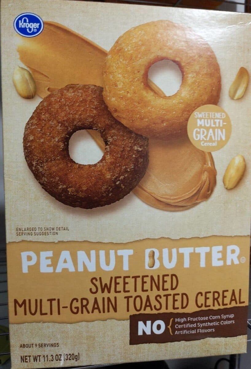 multi-grain toasted cereal, peanut butter