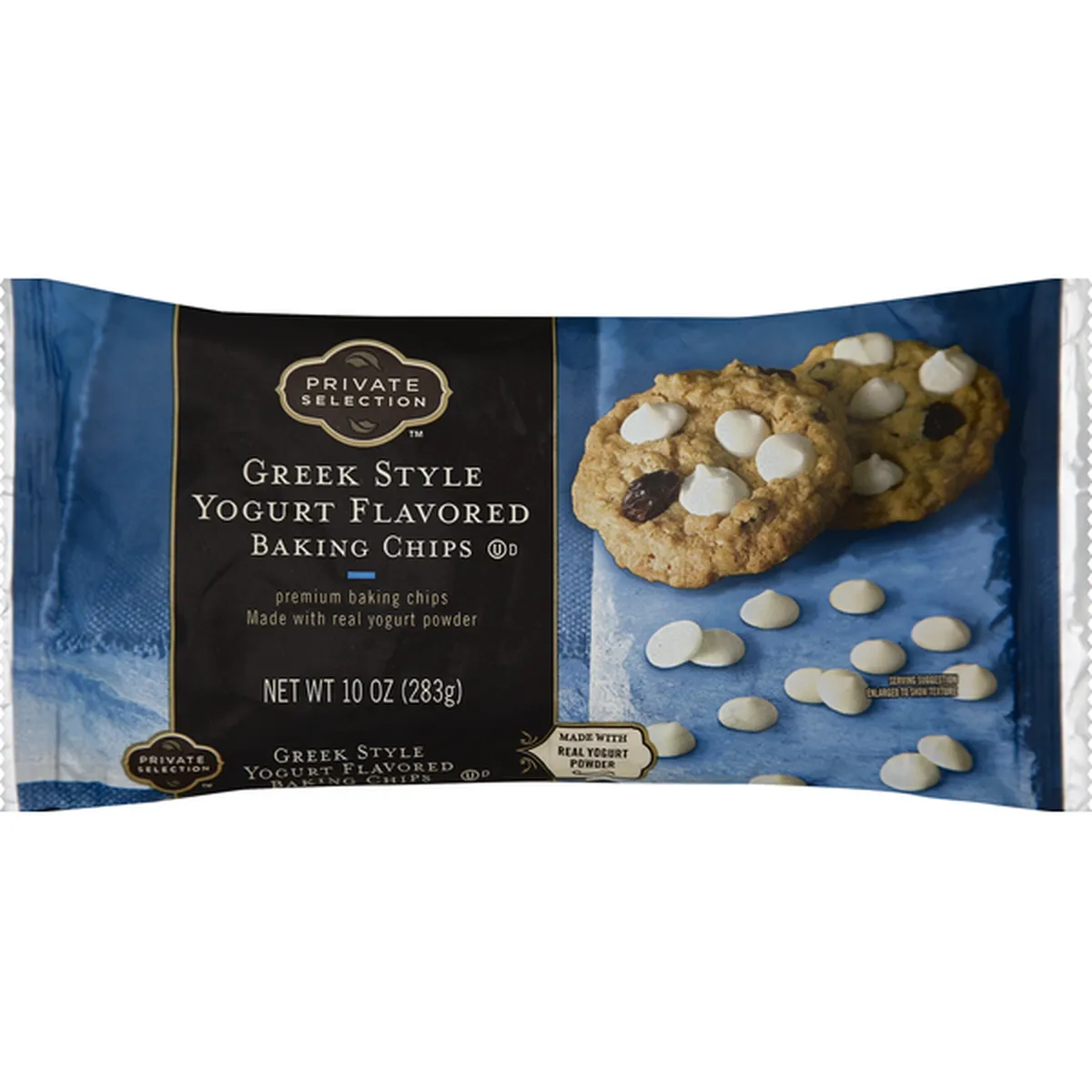 private selection, greek style yogurt flavored baking chips