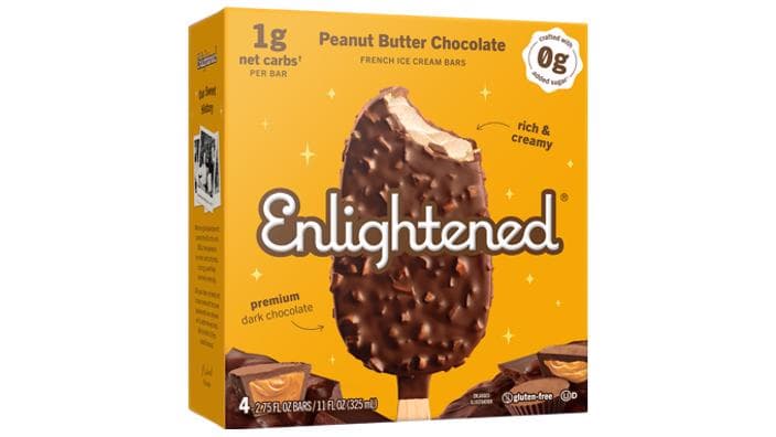 peanut butter chocolate keto peanut butter ice cream dipped in dark chocolate and crunchy peanuts bars, peanut butter chocolate