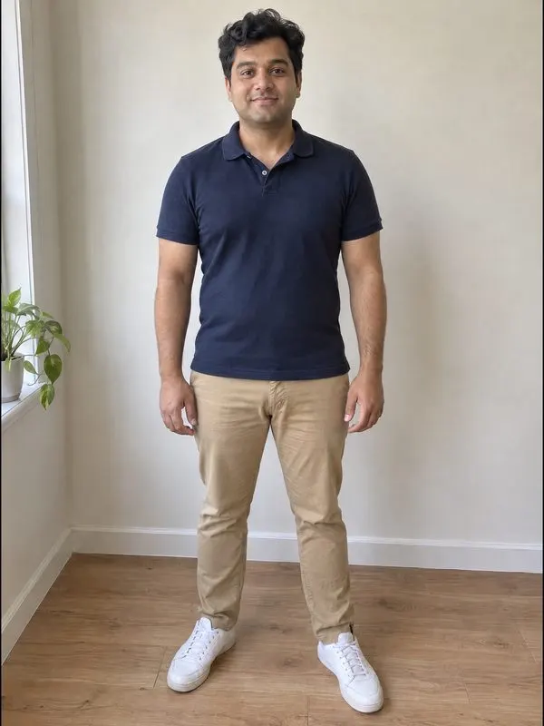 The same AI-generated example man at 190 lb