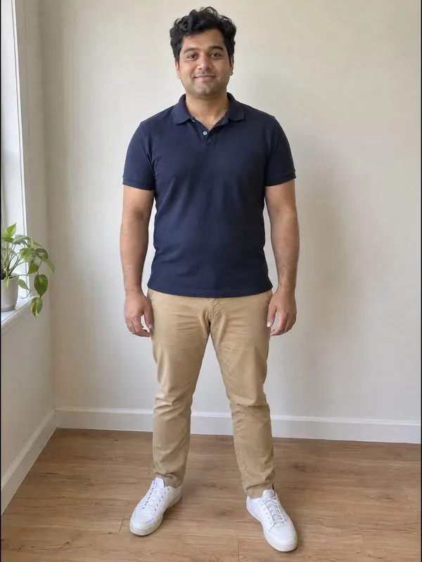 The same AI-generated example man at 200 lb